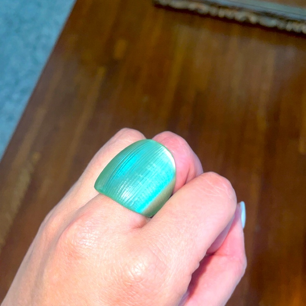 Alexis bittar ring green lucite